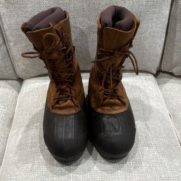 LaCrosse Men’s US 9 Brown/Black Leather Rubber Mid-Calf Snow Boots Pac boot main image 7